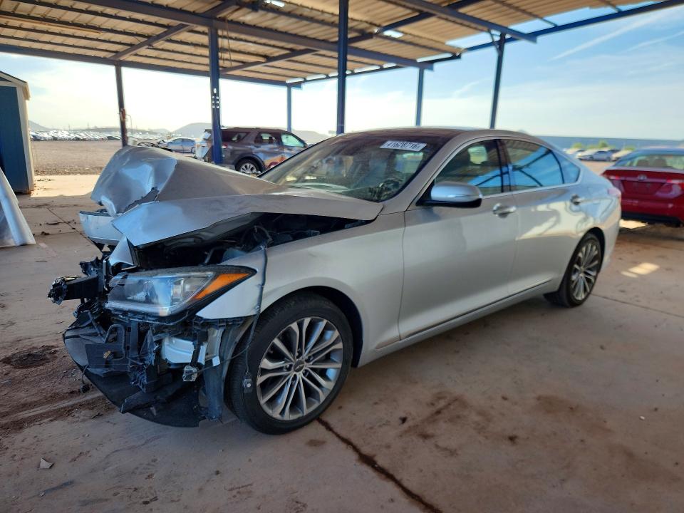 2015 Hyundai Genesis VIN KMHGN4JE8FU016851 COPART salvage auction — FRONT END, Salvage Title, sold $625 on 2026-07-28 (photo 1)