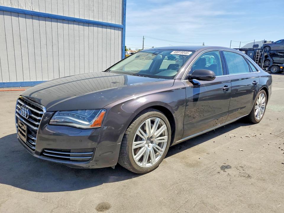 2014 Audi A8 VIN WAURMAFD8EN002419 COPART salvage auction — MINOR DENT/SCRATCHES, Fl - Certificate Of Title, sold $4,750 on 2026-07-20 (photo 1)