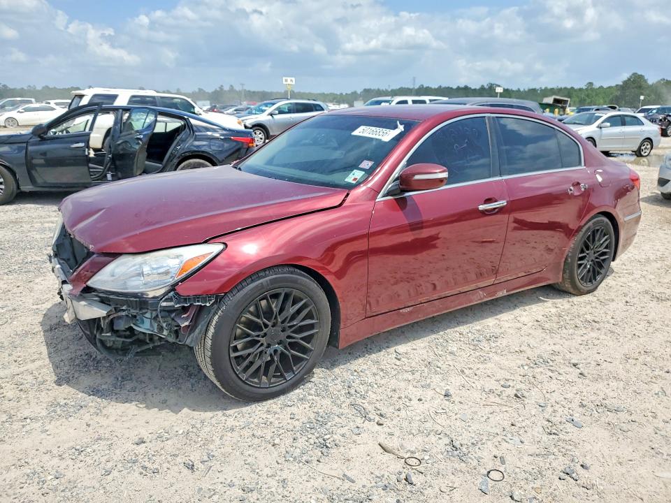 2013 Hyundai Genesis VIN KMHGC4DD4DU227440 COPART salvage auction — FRONT END, Tx - Salvage Vehicle Title, sold $425 on 2026-07-28 (photo 1)