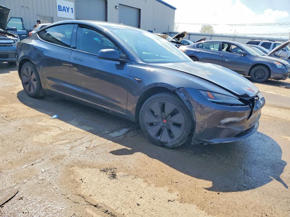 2024 Tesla Model 3 VIN 5YJ3E1EA7RF721713 COPART salvage auction — FRONT END, Il - Salvage Certificate, sold $11,000 on 2026-07-21 (photo 4)