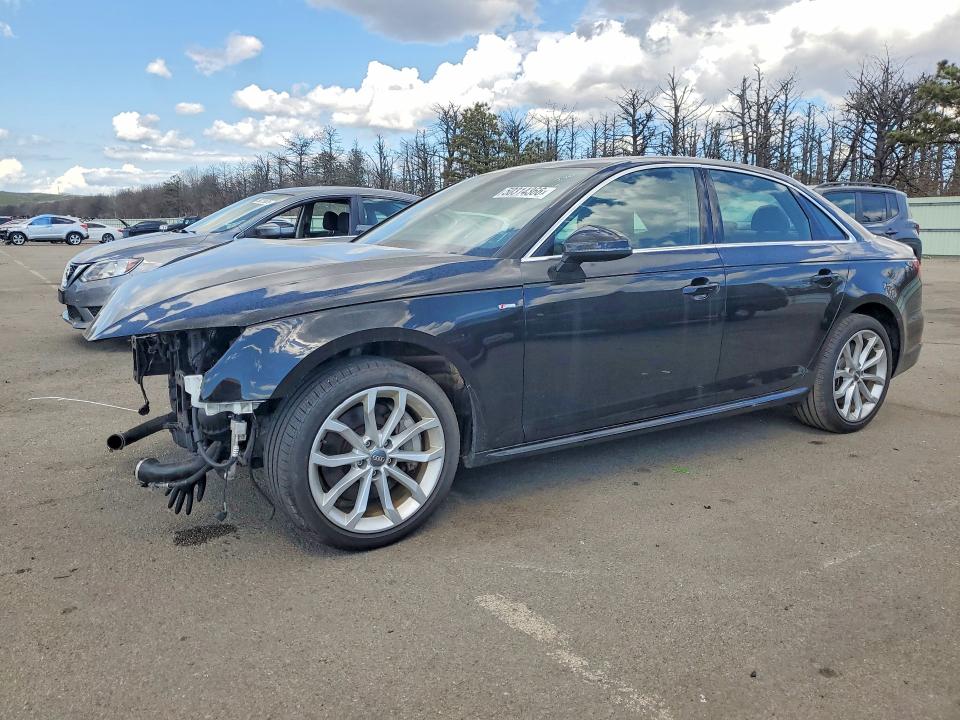 2019 Audi A4 VIN WAUENAF4XKN005362 COPART salvage auction — FRONT END, Ny - Mv907A-Parts Only, sold $3,150 on 2026-08-24 (photo 1)