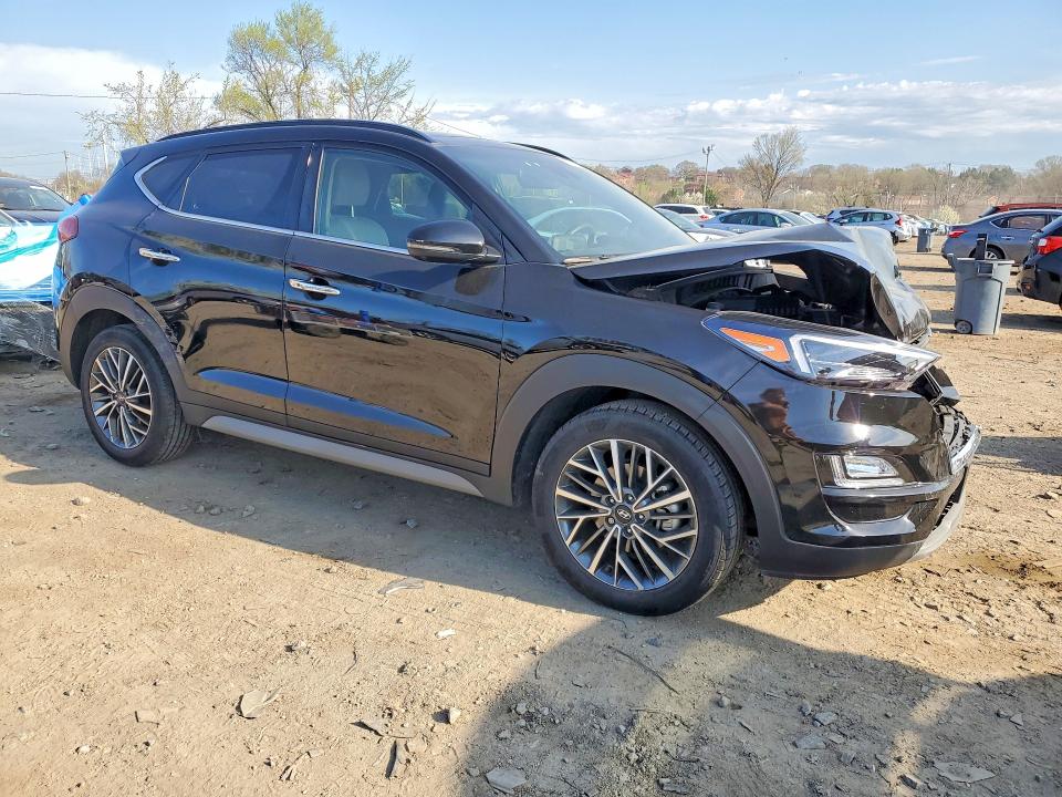 2021 Hyundai Tucson VIN KM8J33AL9MU410442 COPART salvage auction — FRONT END, Md - Cert Of Salvage > 75% Damage, sold $2,200 on 2026-07-28 (photo 4)