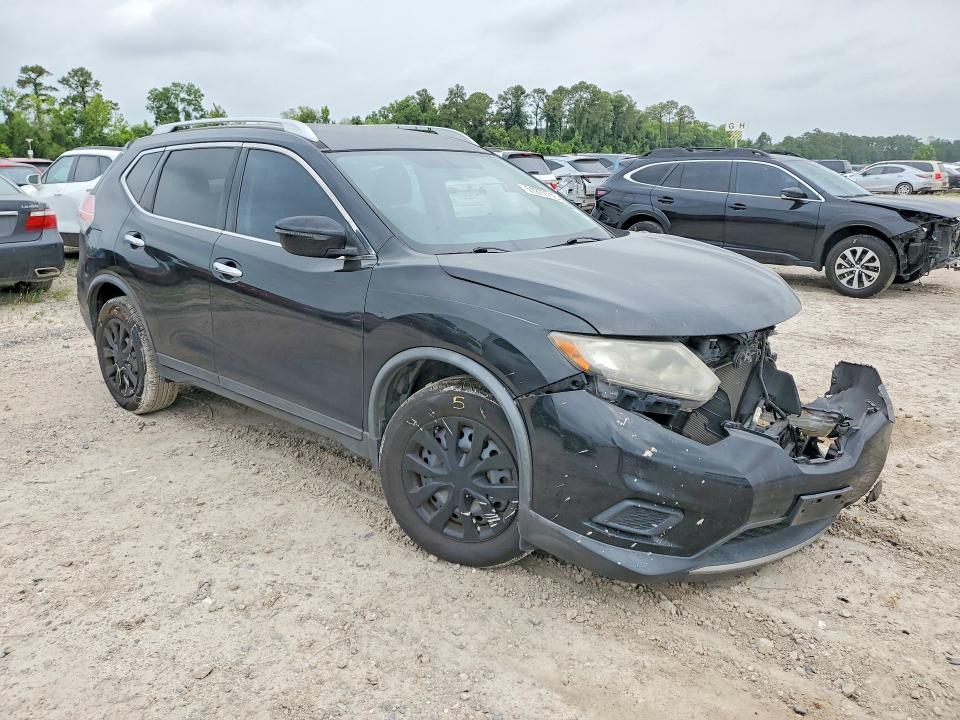2016 Nissan Rogue VIN KNMAT2MT7GP622298 COPART salvage auction — FRONT END, Tx - Salvage Vehicle Title, sold $1,900 on 2026-07-24 (photo 4)