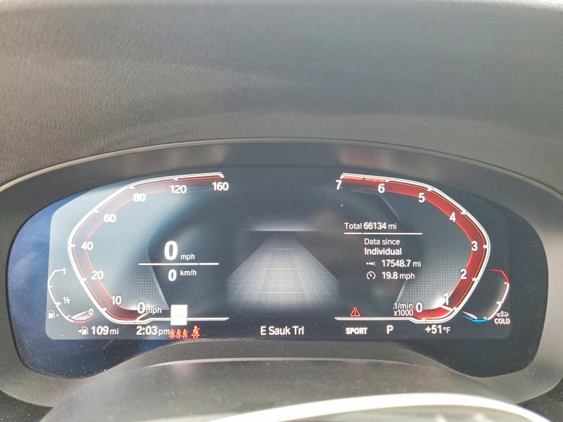 2020 BMW 5er VIN WBAJR7C00LCD77901 COPART salvage auction — HAIL, Il - Salvage Certificate, sold $11,700 on 2026-07-29 (photo 9)