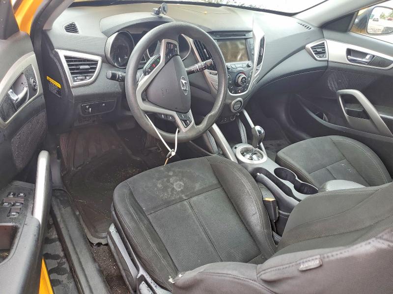 2016 Hyundai Veloster VIN KMHTC6ADXGU275334 COPART salvage auction — ENGINE BURN, Sc - Cert Of Title-Salvage Fire, sold $200 on 2026-07-31 (photo 8)