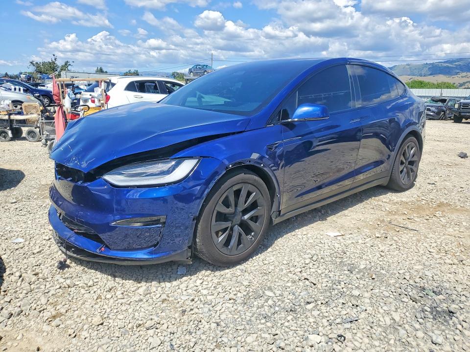 2023 Tesla Model x VIN 7SAXCAE58PF378663 COPART salvage auction — FRONT END, Ca - Salvage Certificate, sold $17,400 on 2026-07-16 (photo 1)