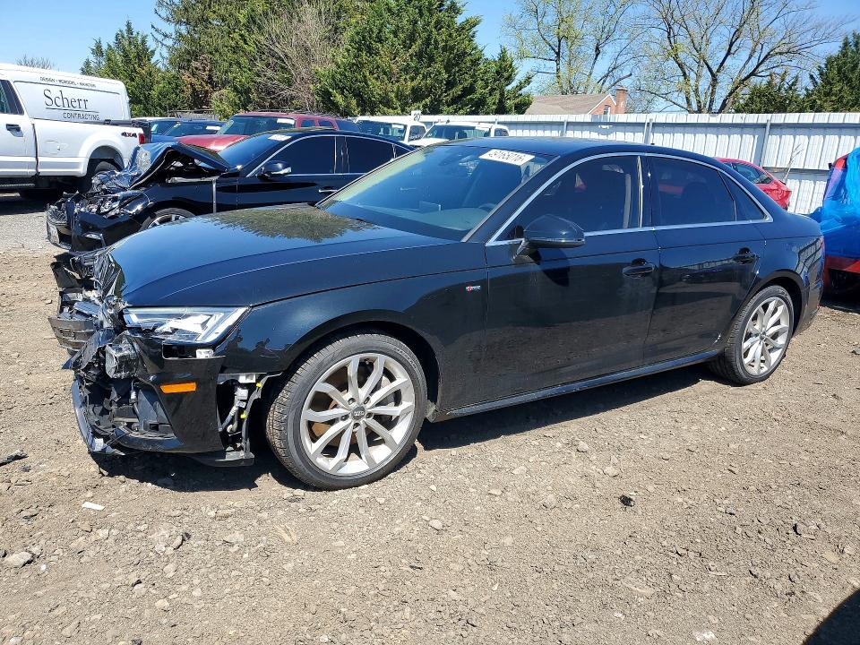 2019 Audi A4 VIN WAUENAF46KN001695 COPART salvage auction — FRONT END, Md - Cert Of Salvage > 75% Damage, sold $8,200 on 2026-07-27 (photo 1)