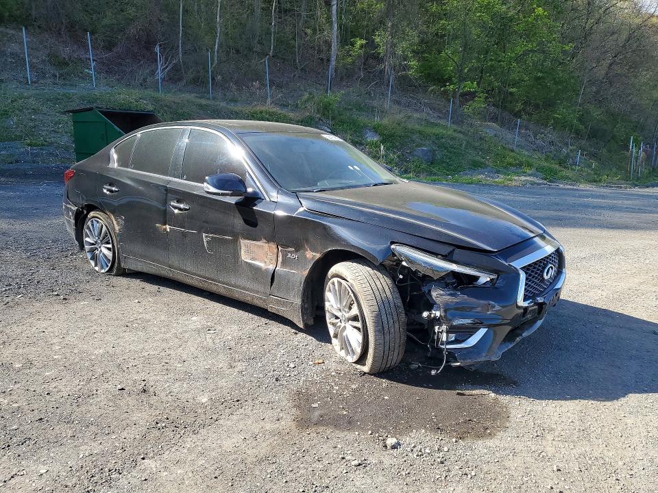 2019 Infiniti Q50 VIN JN1EV7AR3KM552670 COPART salvage auction — FRONT END, Id - Salvage Certificate Of Title, sold $3,600 on 2026-07-07 (photo 4)