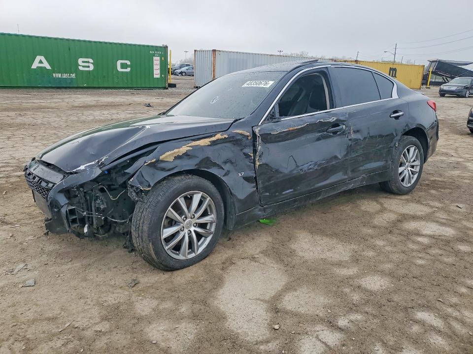 2015 Infiniti Q50 VIN JN1BV7AR0FM418496 COPART salvage auction — FRONT END, Id - Salvage Certificate Of Title, sold $700 on 2026-07-31 (photo 1)