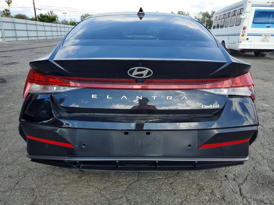 2024 Hyundai Elantra VIN KMHLP4DG9RU677251 COPART salvage auction — REAR END, Ca - Salvage Certificate, sold $1,600 on 2026-07-23 (photo 6)