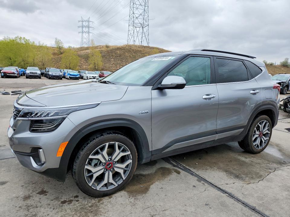 2021 Kia Seltos VIN KNDETCA20M7186750 COPART salvage auction — HAIL, Co - Cert Of Title-Rebuilt Salvage, sold $7,100 on 2026-08-10 (photo 1)