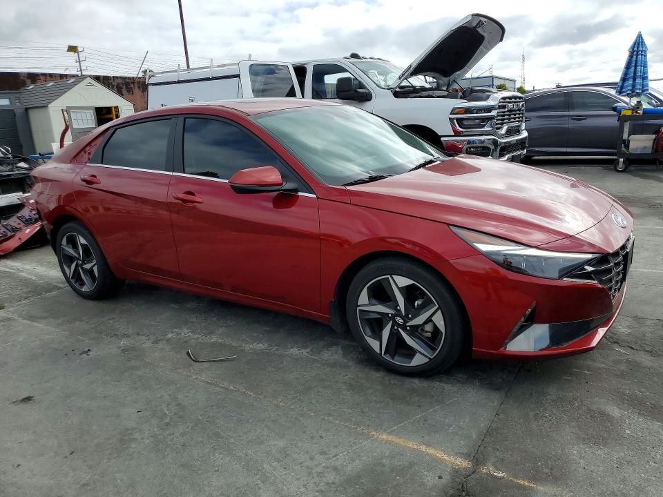2023 Hyundai Elantra VIN KMHLP4AGXPU593196 COPART salvage auction — REAR END, Salvage Title, sold $6,200 on 2026-09-02 (photo 4)
