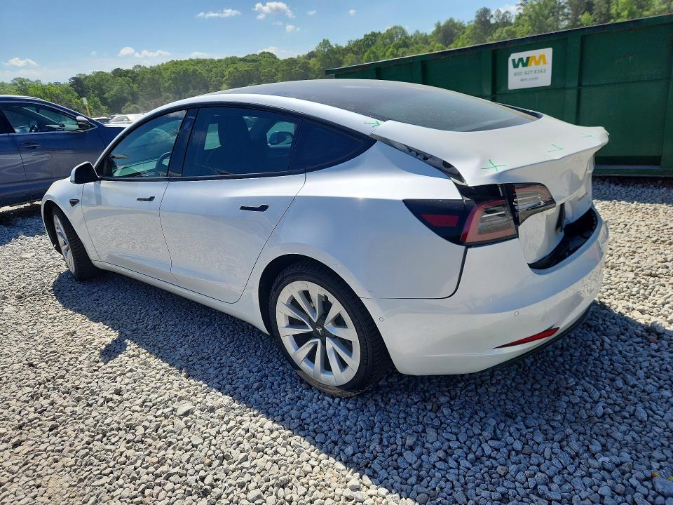 2022 Tesla Model 3 VIN 5YJ3E1EB7NF272293 COPART salvage auction — REAR END, Ga - Cert Of Title-Salvage, sold $9,000 on 2026-07-09 (photo 2)