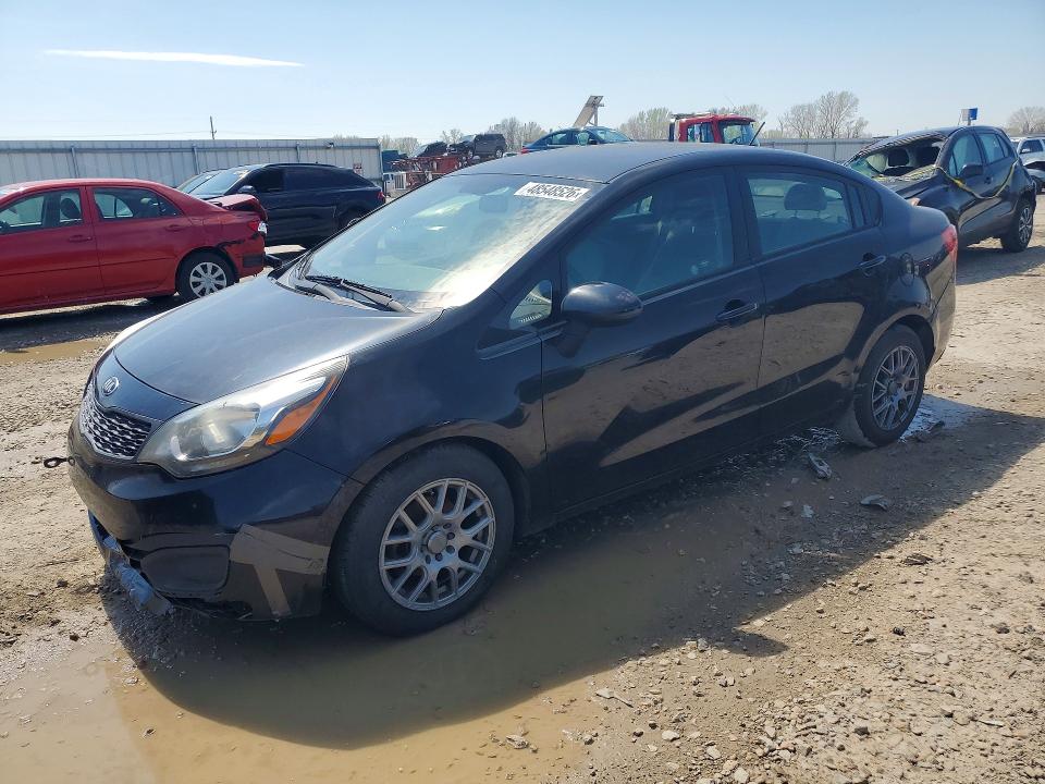 2014 Kia Rio VIN KNADM4A39E6362349 COPART salvage auction — FRONT END, Ks - Dealer Only Clean Title, sold $275 on 2026-07-30 (photo 1)