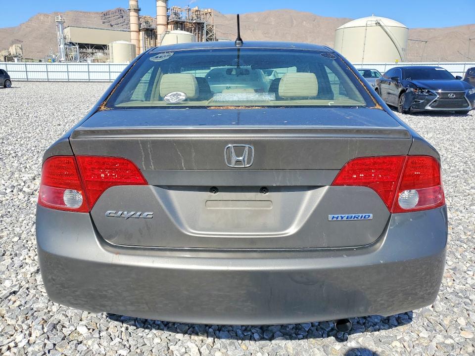 2008 Honda Civic hybrid VIN JHMFA36288S011487 COPART salvage auction — MINOR DENT/SCRATCHES, Nc - Certificate Of Title, sold $475 on 2026-07-13 (photo 6)