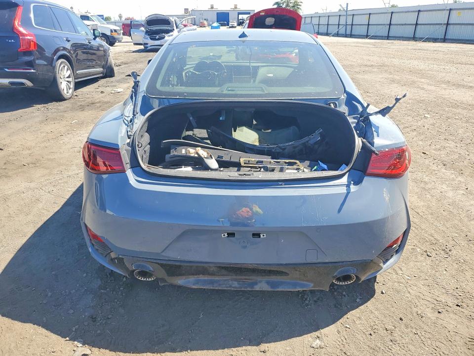 2022 Infiniti Q60 VIN JN1FV7LK9NM660722 COPART salvage auction — VANDALISM, Ca - Salvage Certificate, sold $5,200 on 2026-07-06 (photo 6)
