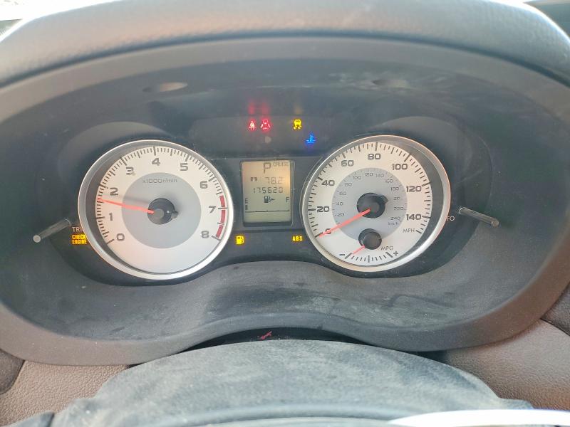 2012 Subaru Impreza VIN JF1GPAB64CH244179 COPART salvage auction — REAR END, Tx - Salvage Vehicle Title, sold $350 on 2026-07-10 (photo 9)