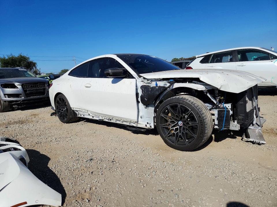 2023 BMW M4 VIN WBS53AZ08PCL82608 COPART salvage auction — FRONT END, Ca - Salvage Certificate, sold $31,750 on 2026-07-31 (photo 4)