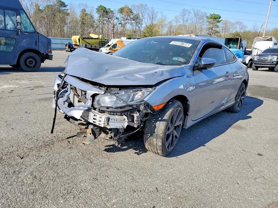 2019 Honda Civic VIN 2HGFC4B81KH301808 COPART salvage auction — FRONT END, IN - CERTIFICATE OF TITLE, sold $250 on 2026-07-09 (photo 1)