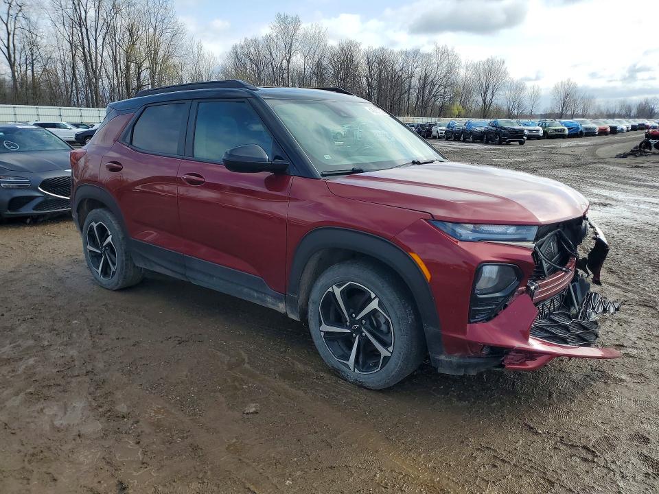 2022 Chevrolet Trailblazer VIN KL79MTSL9NB077334 COPART salvage auction — FRONT END, MI - CERTIFICATE OF TITLE, sold $2,350 on 2026-07-22 (photo 4)