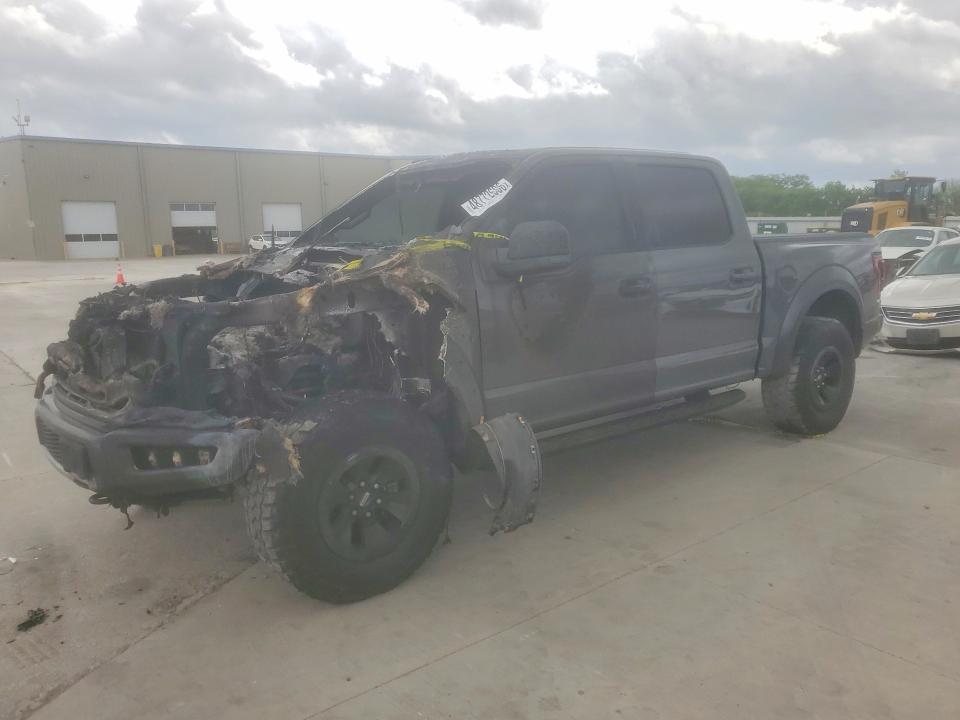 2018 Ford F-150 lightning VIN 1FTFW1RG7JFB95723 COPART salvage auction — ENGINE BURN, Tx - Nonrepairable Title, sold $2,100 on 2026-07-09 (photo 1)