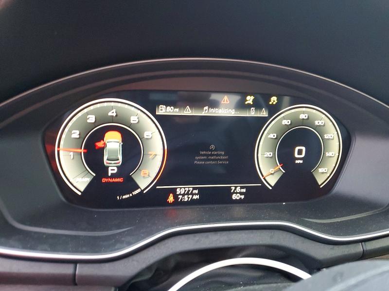 2022 Audi Q5 VIN WA1EAAFY6N2092856 COPART salvage auction — REAR END, CA - LIEN PAPERS-SALVAGE OR AC, sold $10,200 on 2026-07-22 (photo 9)