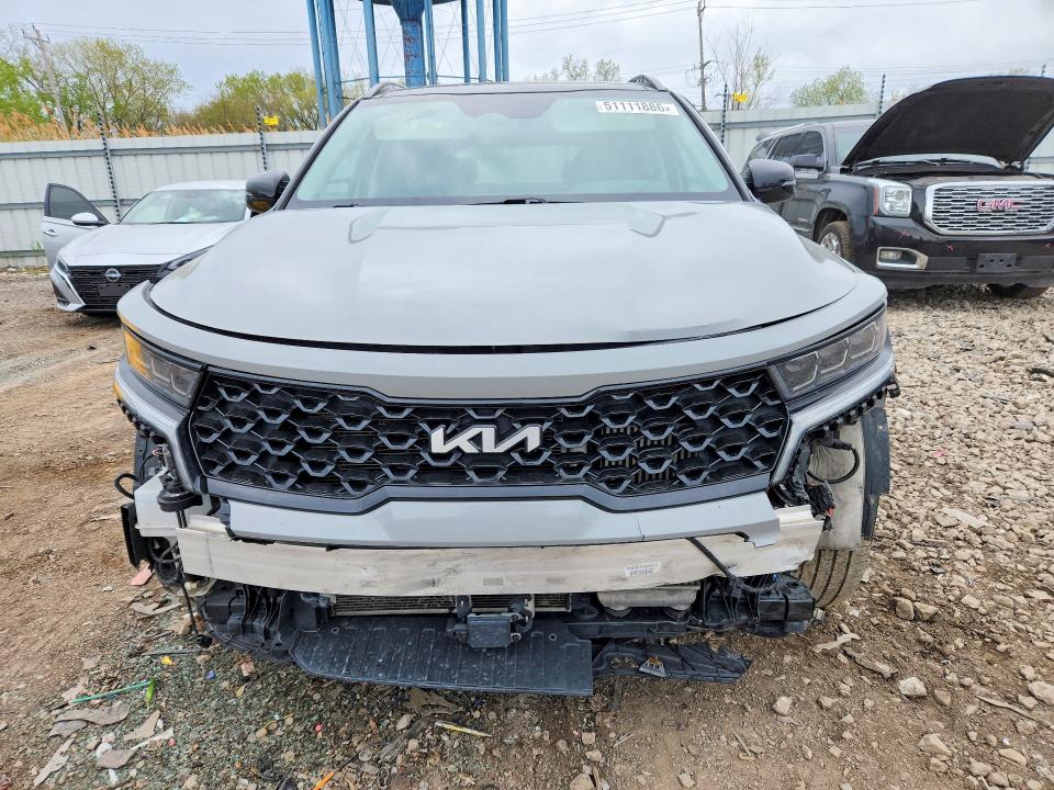 2022 Kia Sorento VIN 5XYRK4LF0NG093533 COPART salvage auction — FRONT END, Il - Salvage Certificate, sold $7,000 on 2026-07-15 (photo 5)
