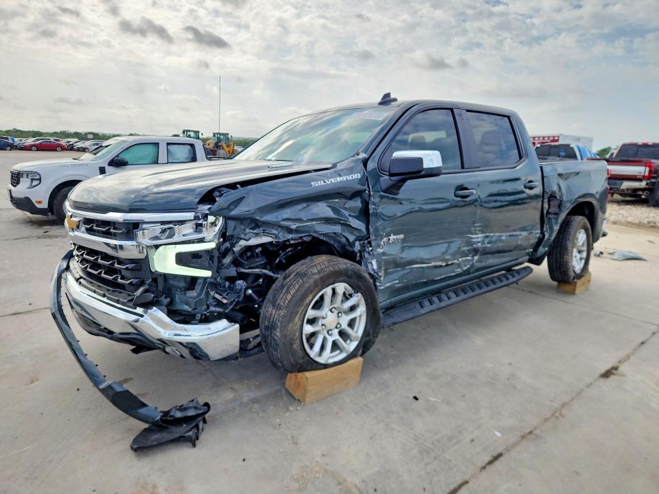 2025 Chevrolet Silverado VIN 1GCPACEK8SZ152212 COPART salvage auction — FRONT END, Tx - Certificate Of Title, sold $10,100 on 2026-07-02 (photo 1)