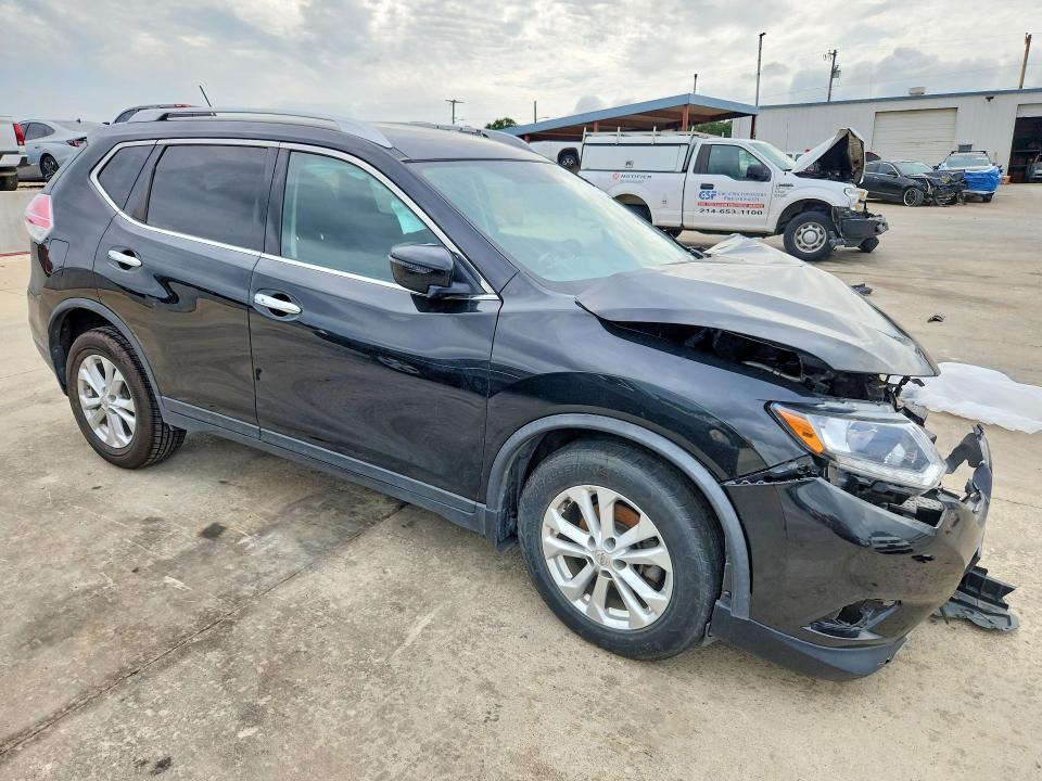 2016 Nissan Rogue VIN KNMAT2MT1GP669312 COPART salvage auction — FRONT END, Tx - Salvage Vehicle Title, sold $350 on 2026-07-09 (photo 4)