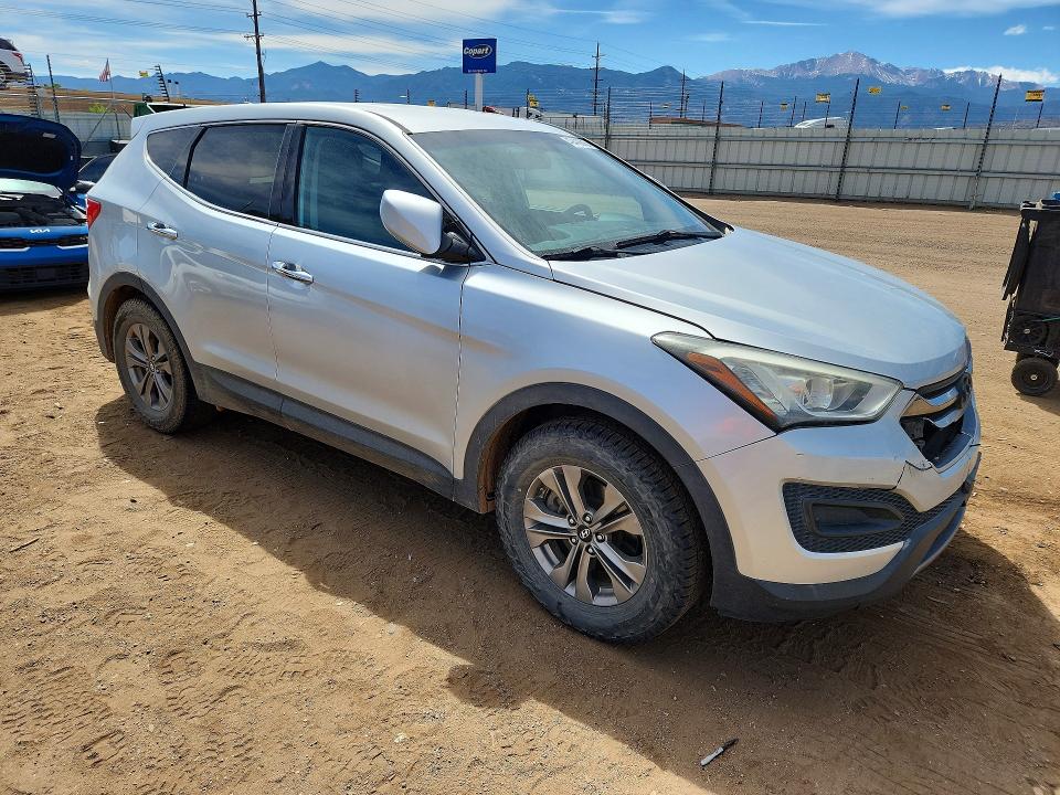 2015 Hyundai Santa fe VIN 5XYZTDLB1FG292697 COPART salvage auction — FRONT END, Co - Salvage Title, sold $1,750 on 2026-07-13 (photo 4)