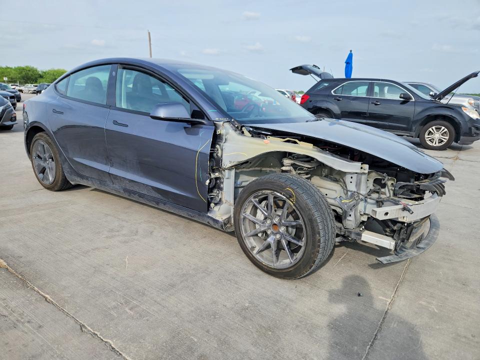 2023 Tesla Model 3 VIN 5YJ3E1EA0PF645670 COPART salvage auction — FRONT END, TX - SALVAGE VEHICLE TITLE, sold $700 on 2026-07-27 (photo 4)