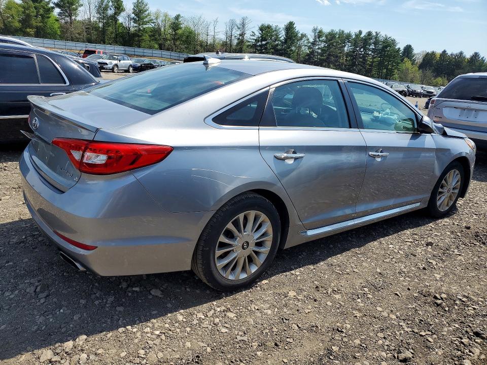 2015 Hyundai Sonata VIN 5NPE34AF1FH259499 COPART salvage auction — FRONT END, Md - Cert Of Salvage > 75% Damage, sold $250 on 2026-07-27 (photo 3)