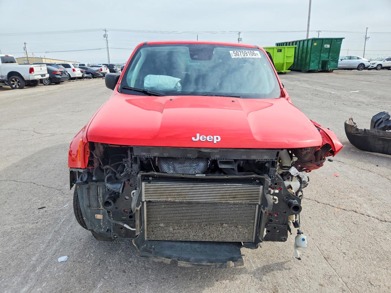 2021 Jeep Renegade VIN ZACNJDAB2MPN28100 COPART salvage auction — Front End, OK - CERT OF TITLE-SALVAGE, sold $550 on 2026-07-09 (photo 5)
