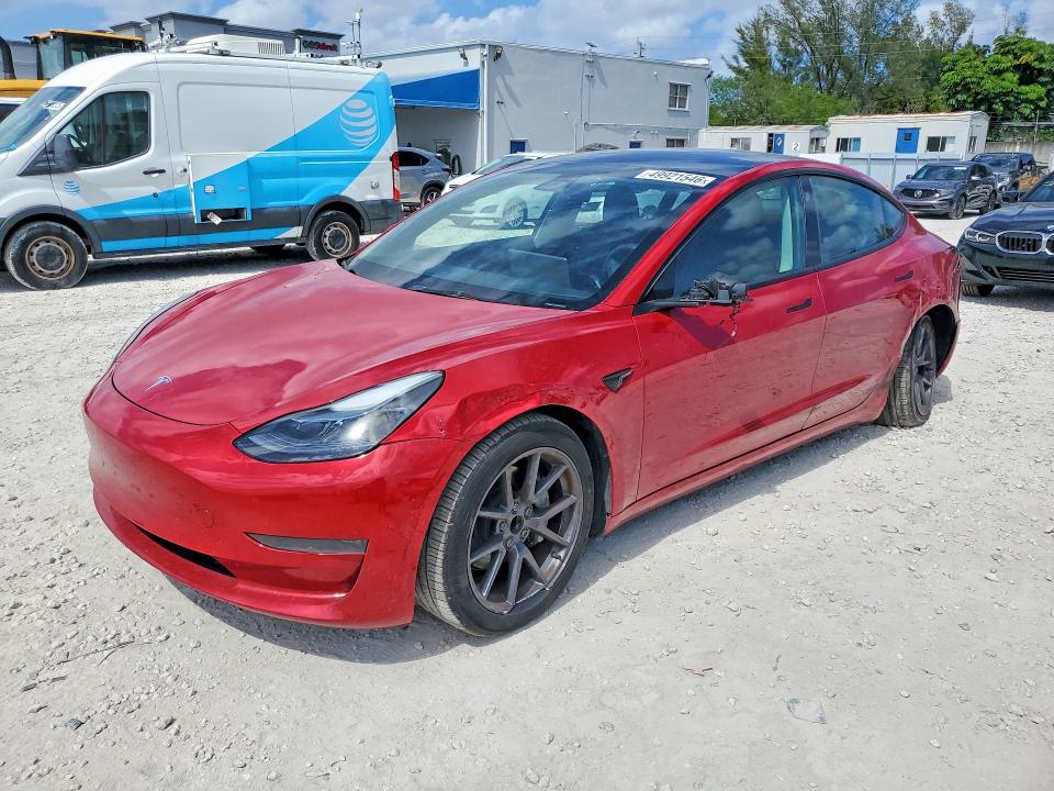 2023 Tesla Model 3 VIN 5YJ3E1EA3PF641662 COPART salvage auction — SIDE, FL - CERTIFICATE OF DESTRUCTION, sold $20 on 2026-07-07 (photo 1)