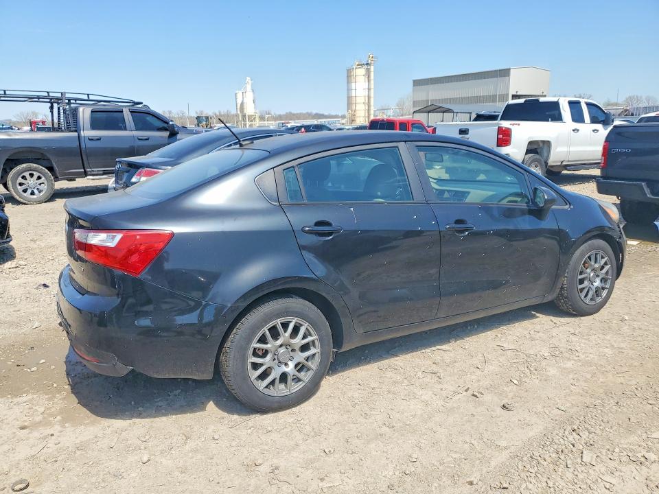 2014 Kia Rio VIN KNADM4A39E6362349 COPART salvage auction — FRONT END, Ks - Dealer Only Clean Title, sold $275 on 2026-07-30 (photo 3)