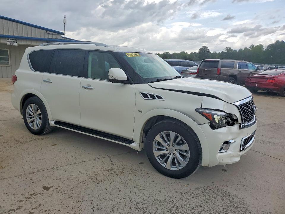 2017 Infiniti Qx80 VIN JN8AZ2NF6H9640843 COPART salvage auction — FRONT END, Ms - Cert Of Title-Salvaged, sold $9,100 on 2026-07-10 (photo 4)
