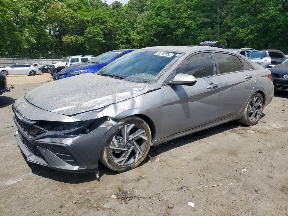 2024 Hyundai Elantra VIN KMHLP4DG9RU792755 COPART salvage auction — FRONT END, GA - CERT OF TITLE-SALVAGE, sold $5,900 on 2026-07-10 (photo 1)