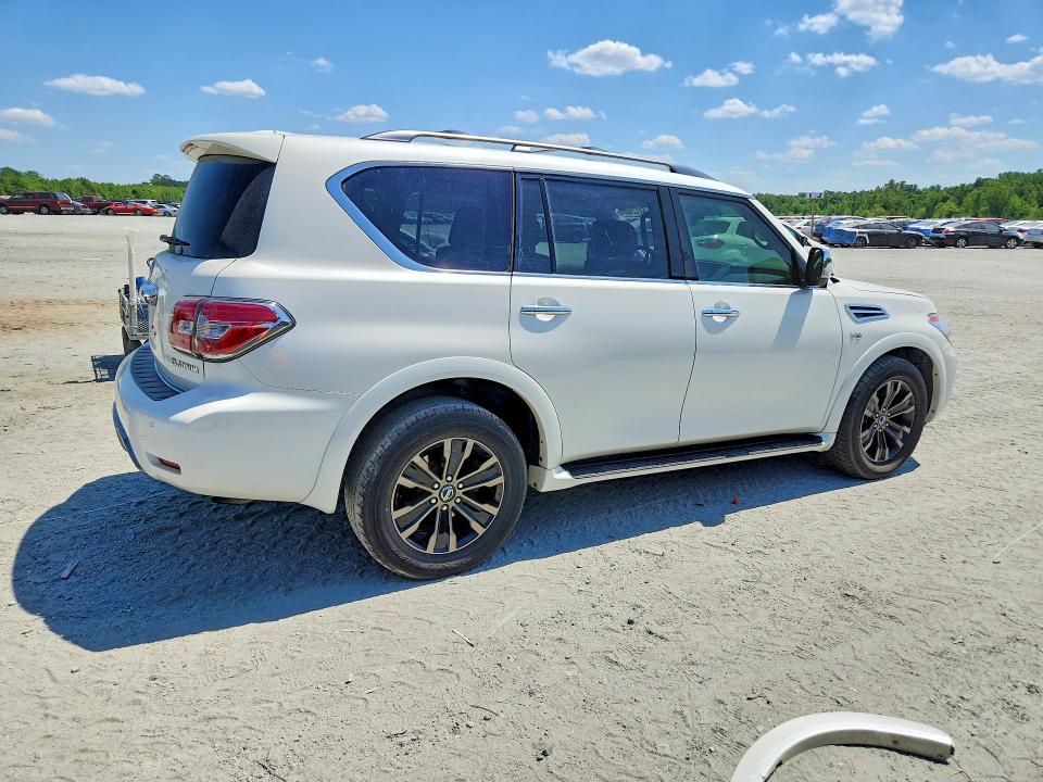 2020 Nissan Armada VIN JN8AY2NF5L9360309 COPART salvage auction — FRONT END, Sc - Cert Of Title-Salvage, sold $7,300 on 2026-07-13 (photo 3)