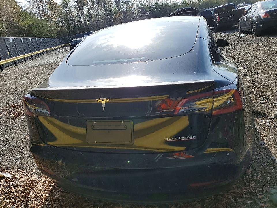 2021 Tesla Model 3 VIN 5YJ3E1EC8MF049493 COPART salvage auction — FRONT END, Md - Cert Of Salvage < 75% Damage, sold $8,300 on 2026-07-07 (photo 6)