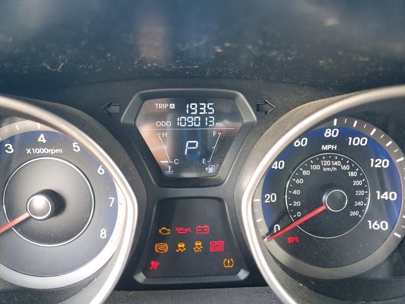 2013 Hyundai Elantra VIN KMHDH4AE0DU950266 COPART salvage auction — FRONT END, Ca - Salvage Certificate, sold $225 on 2026-07-13 (photo 9)