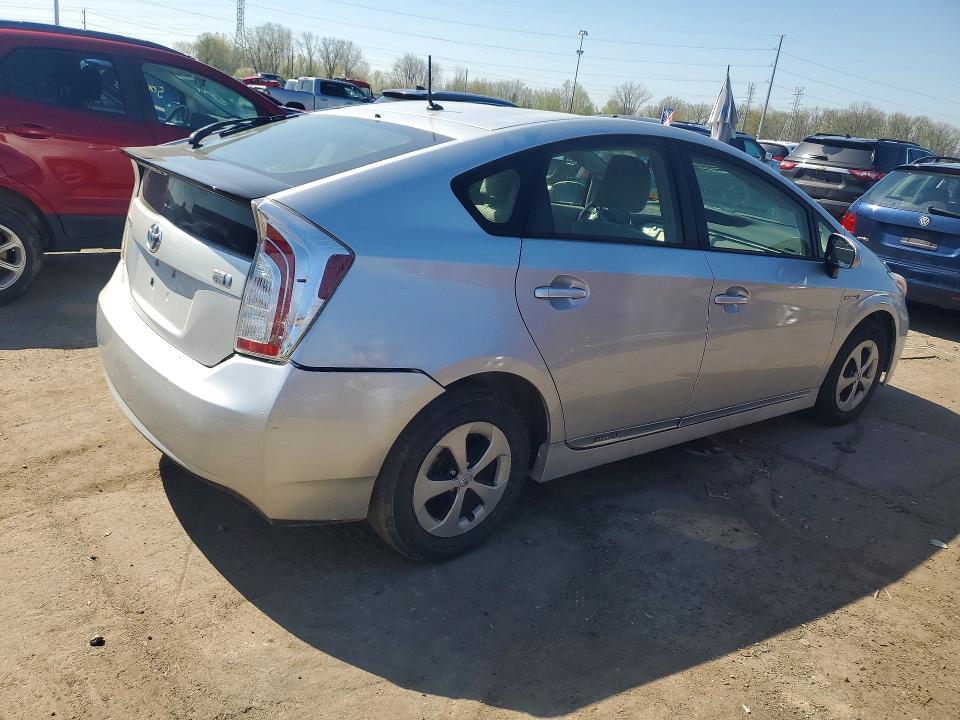 2013 Toyota Prius VIN JTDKN3DU0D1697534 COPART salvage auction — REAR END, Mi - Dealer Only Clean Title, sold $2,300 on 2026-07-31 (photo 3)