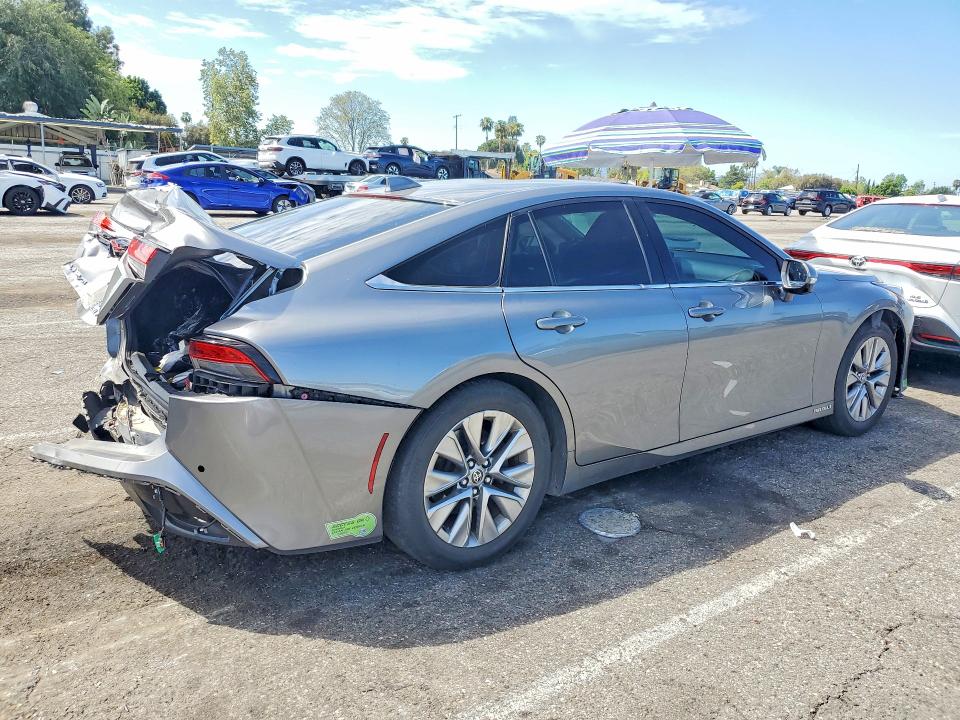2023 Toyota Mirai VIN JTDAAAAA1PA010331 COPART salvage auction — REAR END, CA - SALVAGE CERTIFICATE, sold $475 on 2026-07-24 (photo 3)