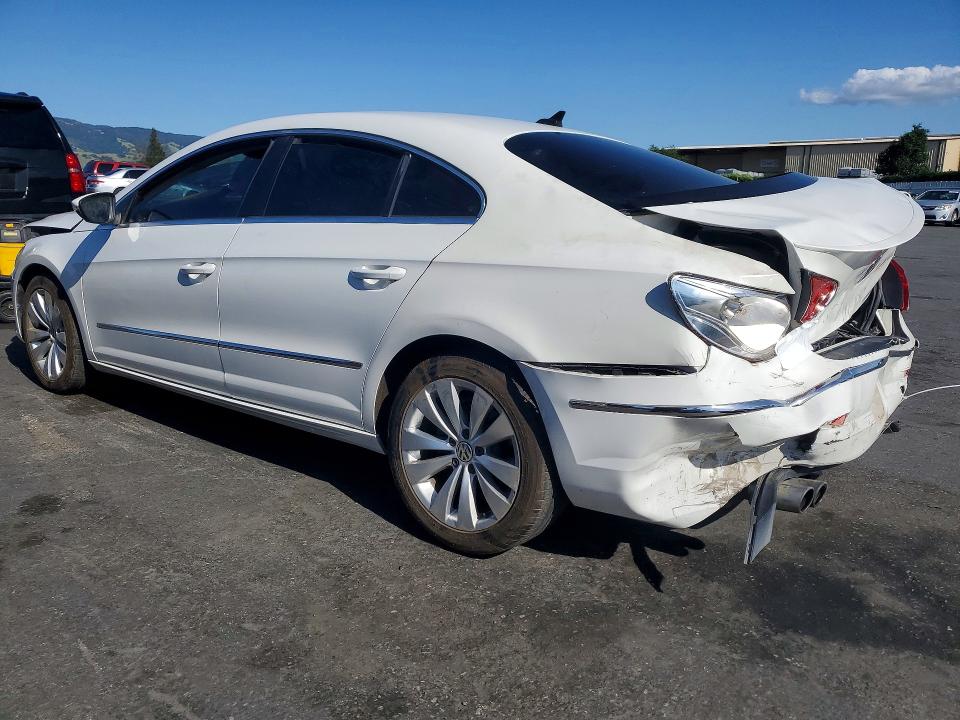 2012 Volkswagen Passat cc VIN WVWMP7AN2CE534673 COPART salvage auction — REAR END, Ca - Salvage Certificate, sold $525 on 2026-07-07 (photo 2)