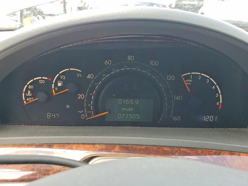 2000 Mercedes-benz S class VIN WDBNG75J8YA093477 COPART salvage auction — NORMAL WEAR, FL - CERTIFICATE OF TITLE (P), sold $650 on 2026-07-17 (photo 9)