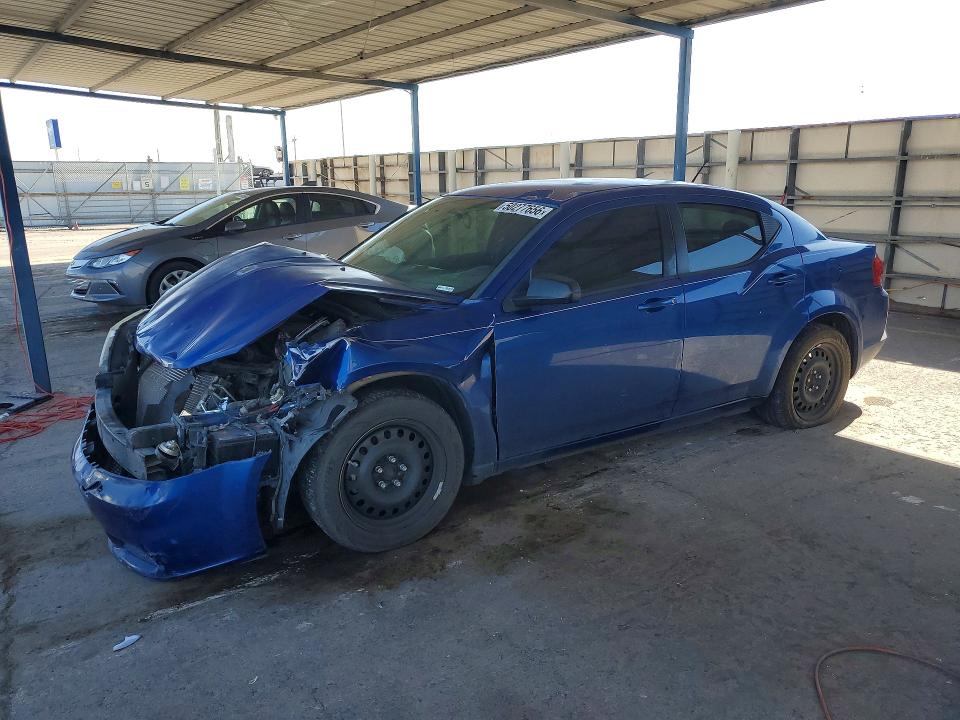 2014 Dodge Avenger VIN 1C3CDZAB7EN201186 COPART salvage auction — FRONT END, Nm - Cert Of Title-Salvage, sold $575 on 2026-07-10 (photo 1)