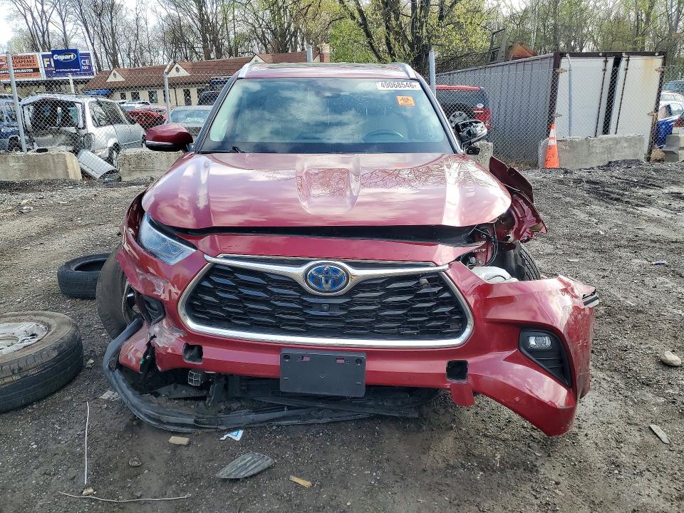 2021 Toyota Highlander VIN 5TDXBRCH1MS531189 COPART salvage auction — FRONT END, Md - Cert Of Salvage > 75% Damage, sold $4,550 on 2026-07-23 (photo 5)