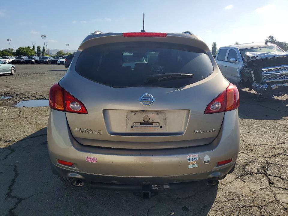 2010 Nissan Murano VIN JN8AZ1MW7AW138538 COPART salvage auction — FRONT END, Ca - Salvage Certificate, sold $325 on 2026-07-04 (photo 6)