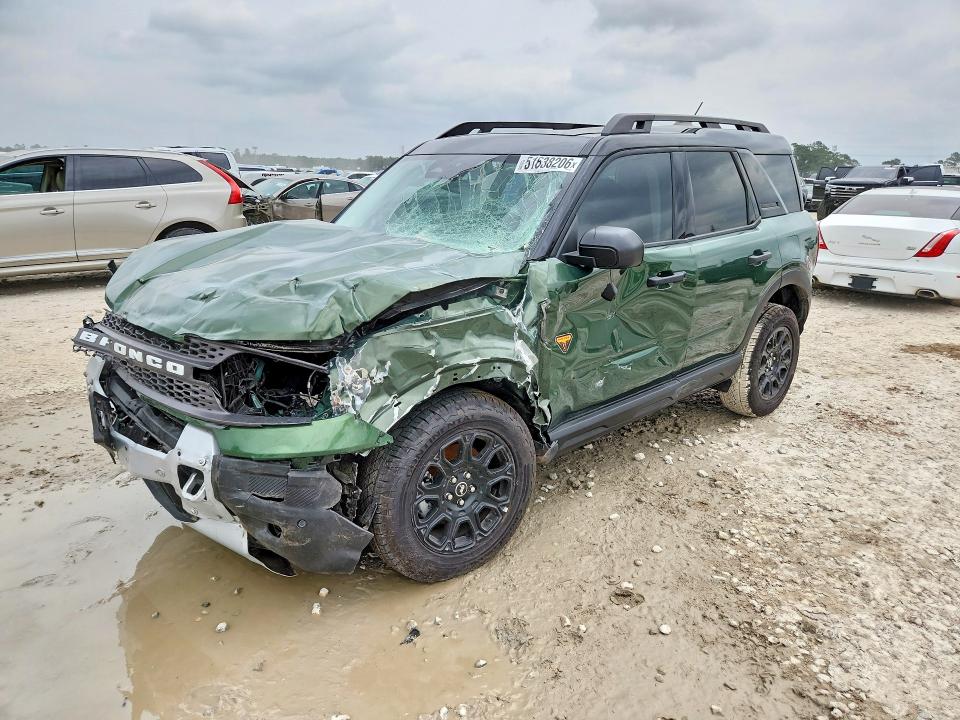 2025 Ford Bronco VIN 3FMCR9DA9SRE98093 COPART salvage auction — FRONT END, Tx - Salvage Vehicle Title, sold $7,600 on 2026-07-28 (photo 1)