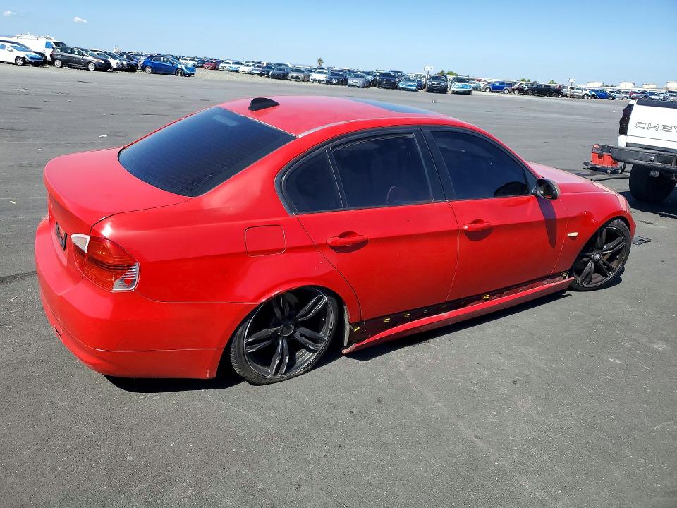 2006 BMW 3 series VIN WBAVB13526KR63862 COPART salvage auction — REAR END, CA - SALVAGE CERTIFICATE, sold $375 on 2026-07-08 (photo 3)