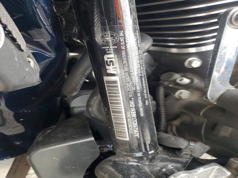 2012 Harley-davidson Fl VIN 1HD1KBM17CB675879 COPART salvage auction — FRONT END, In - Cert Of Title-Salvage Title, sold $850 on 2026-07-09 (photo 8)